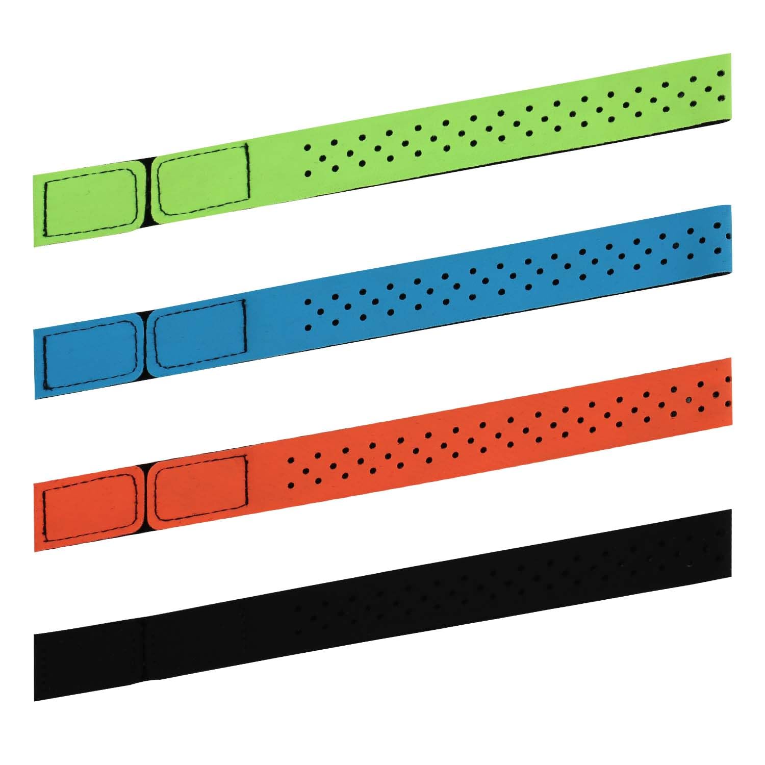PEUTIER 4pcs Replacement Heart Rate Monitor Bands, 0.8x15.75in 4 Colors Soft Heart Rate Strap Adjustable Armband Strap Heart Rate Monitor Band for OTF Beat Heart Rate Sensor,and For Theory Fitness