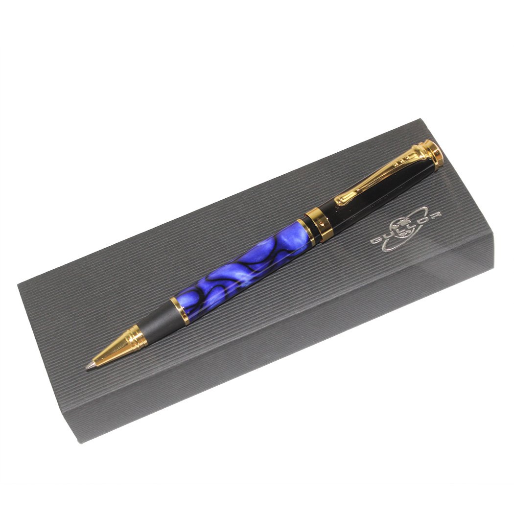 Gullor 500 Rollerball Pen Blue and Black with Original Pen Box