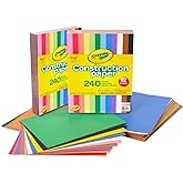 Crayola Construction Paper Bulk Pack (480 Sheets) &ndash; 10 Assorted Colors, 9x12, Teacher School Supplies &amp; Classroom Must Haves, Card Making Craft Supplies, Art Paper