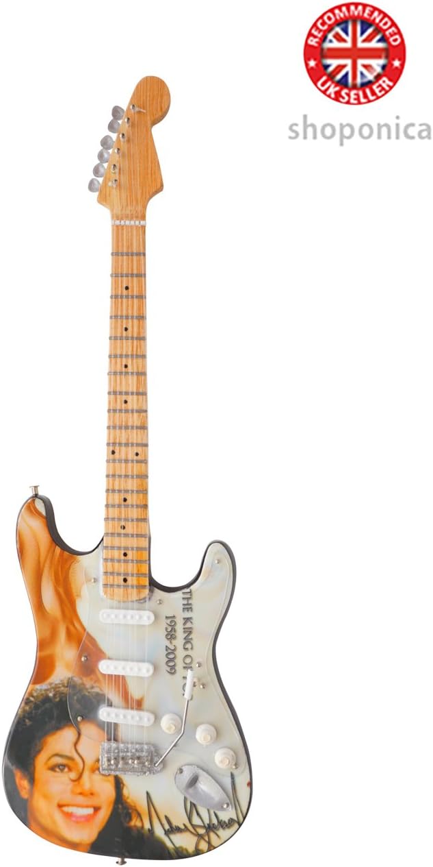 Michael Jackson Tribute - Miniature Wooden Guitar Replica