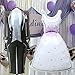HAIOPS Bride Groom Dress Foil Helium Balloon Marriage Decoration Balloon for Romantic Wedding Party Balloon