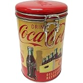 Distress Printed - Coca Cola Round Lock Top Lid with Clasp and Lock
