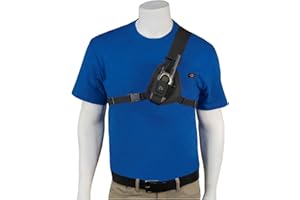 HOLSTERGUY RCH-103 Chest Harness Shoulder Radio Holster Pack With Adjustable Depth Pouch for Small Motorola Talk About Two-Way Radios and Walkie Talkies. Made in USA