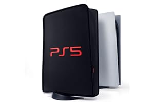 LIBOER Dust Cover Fits for PS5, Dustproof Soft Lining Sleeve, Anti Scratch Washable Cover for PS5 Disk & Digital Edtion (Black)