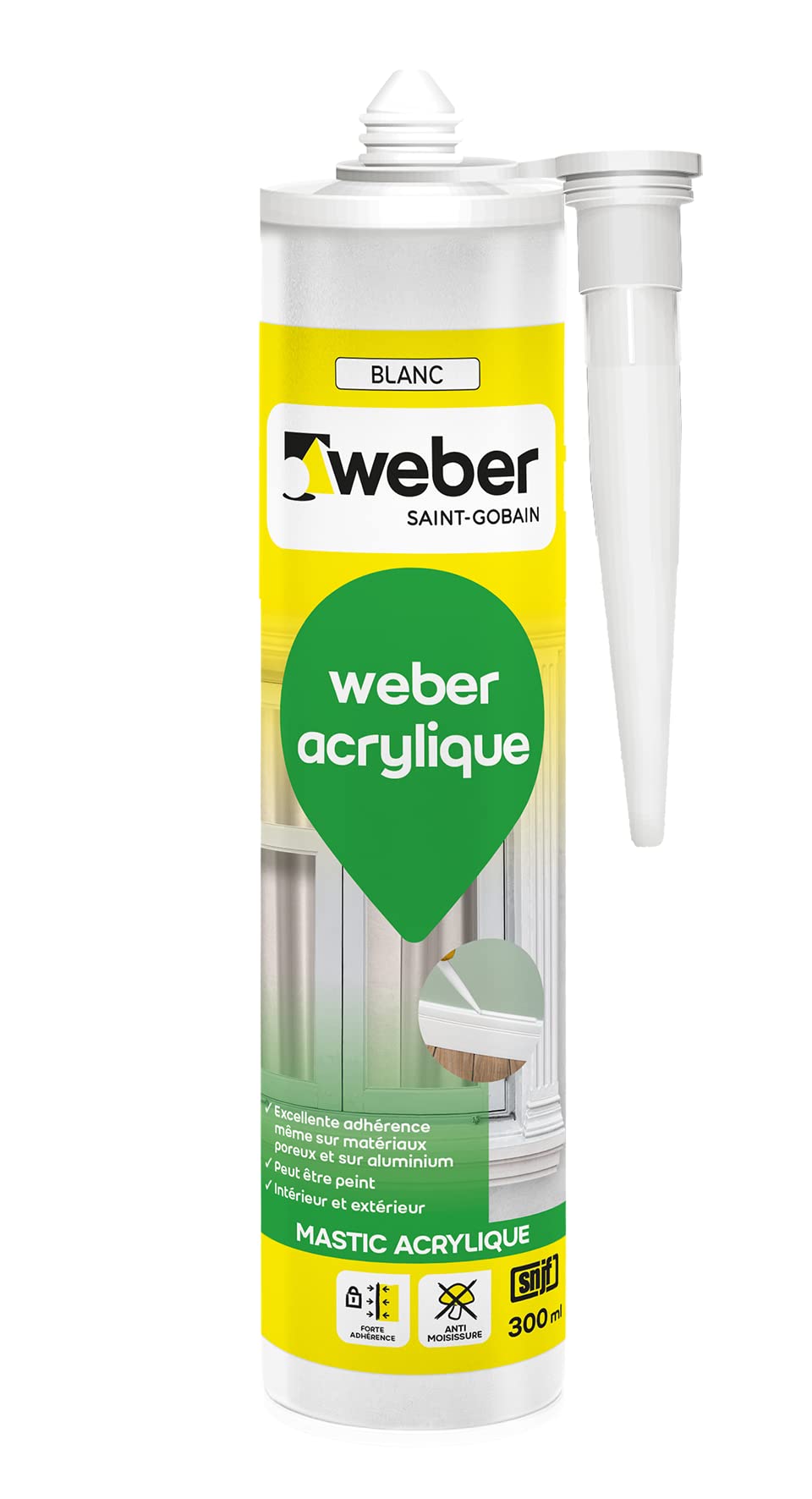 Acrylic Putty, White, 300 ml, WEBER ACRYLIC, WEBER