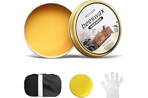 Mollor Beeswax Furniture Polish, Natural Wood Conditioner, Cabinet and Table Restorer, Multipurpose Beeswax for Wooden Tools, Protects for a Perfect Finish Bees Wax Polish(100g with Sponge)