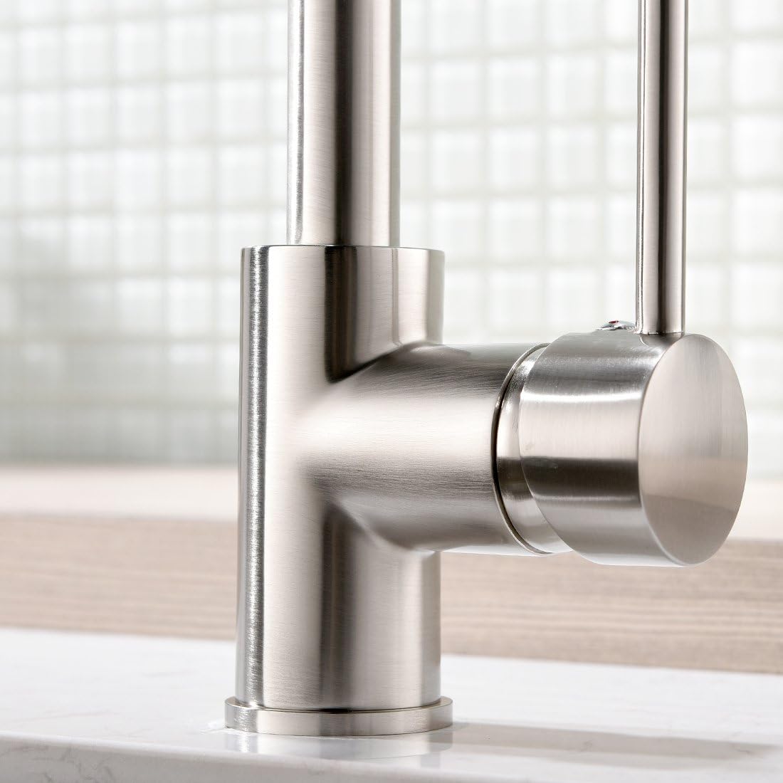 Modern Bar Sink Faucet -Gimili Bar faucet for Kitchen Sink Single Handle Hot and Cold, Brush Nickle Prep Sink Faucet - - 