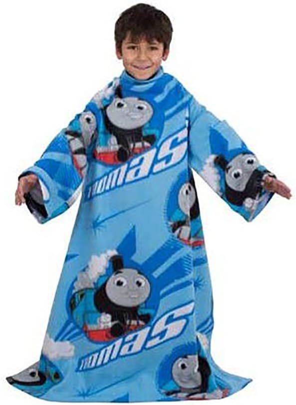 Disney Sleeved Fleece Blanket / Snuggle Throw for Kids, Boys, Girls (9 Designs) (Thomas the Tank Engine)