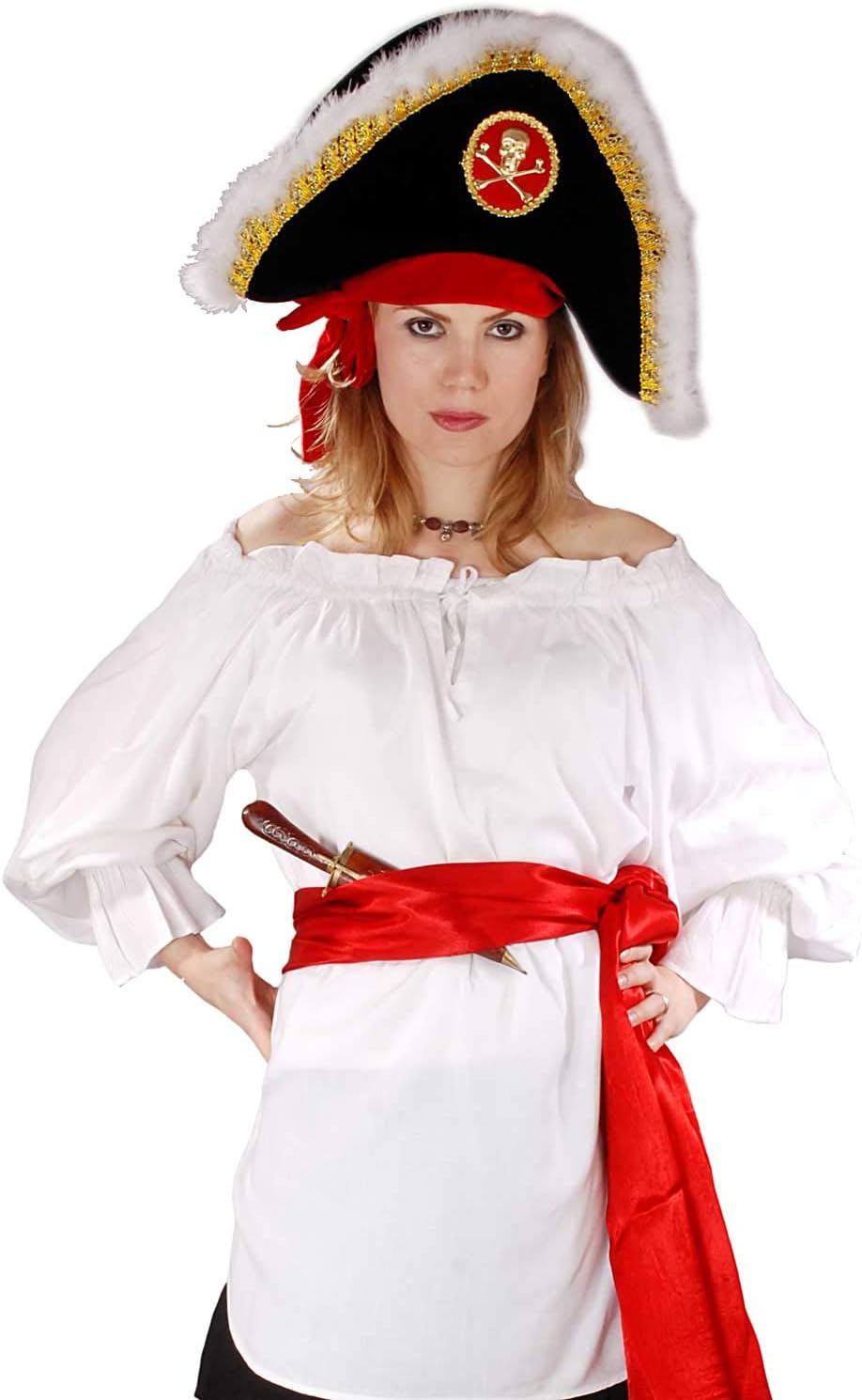 Medieval Pirate Renaissance Wench Cosplay Costume McGreedy Blouse C1018
