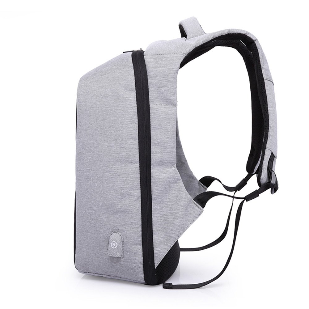 Fresion 15.6 inch Laptop Backpacks Notebook Rucksack SchoolBag with USB Port and Rain Cover for Work, School, Travel, Hiking(Grey)