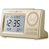 OUD Bukhoor Muslim Azan Clock, Azan Table Prayer Clock with LCD Display, Azan Alarm Clock, Home/Office/Mosque Digital Azan Clock