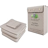 Eucalyptus Lyocell Bed Sheets, Hypoallergenic 100% Organic Tencel, Thermal Regulating and Moisture Wicking for Hot Sleepers, Superior Thread Quality, Extra Deep Pockets King Size - Gray