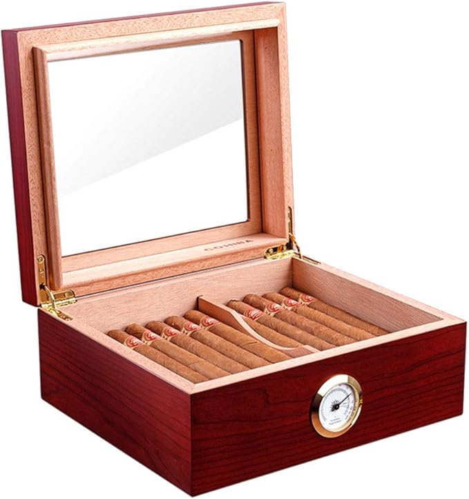 Humidors Portable Cigar Humidor Cigar Humidors Cedar Cigar Box Cuban Cigars High Skylight