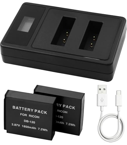 1850mAh Replacement Battery for Ricoh GR IV, R4, DB-120 : Amazon