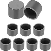 PATIKIL PVC Pipe End Caps, 9 Pack 1" Diameter Pipe Cover Cap Plug Adapter Socket Fittings for Build DIY Furniture Garden Shelf Water Line, Grey