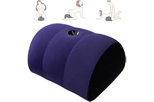 Inflatable Sex Pillow with Dildo Mount Hole, Intimacy Pillow for Couples & Solo Play, Sex Furniture Wedge with Bottom Wire Ac
