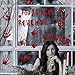 TMCCE Halloween Decoration Bloody Handprint Window Floor Clings Decals Stickers for Halloween Party Supplies - 6 Sheet