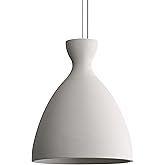 Golden Lighting Aethera 14" LED Pendant in White Sandstone Cement