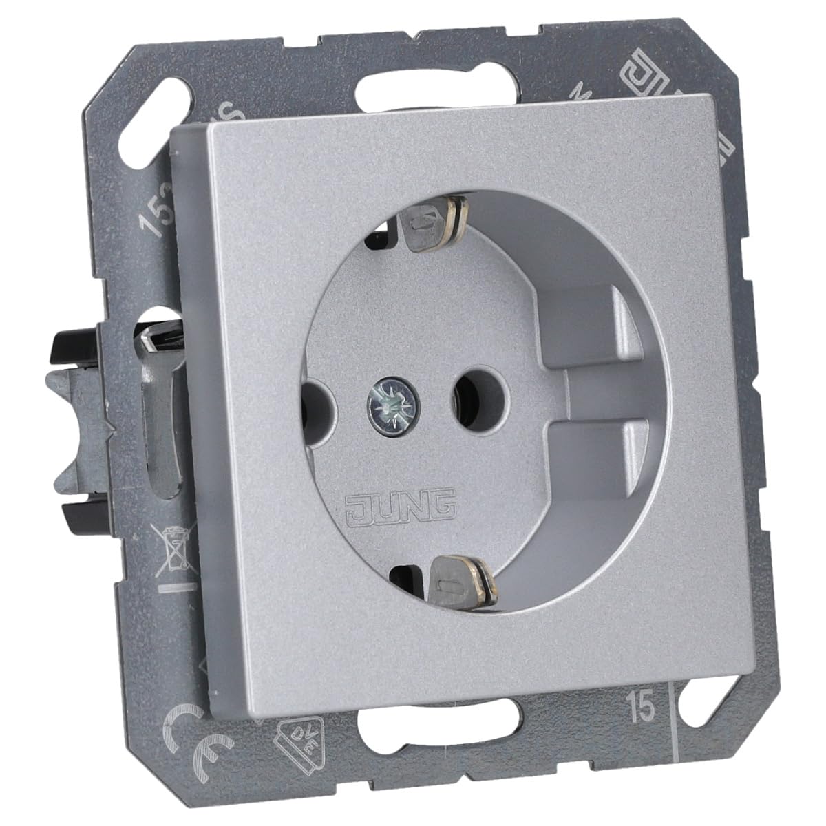 Jung 1520 AL Schuko Socket 16 A 250 V Series A Aluminium 250 V
