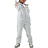Wyeysyt Boys Sweatsuit Kids 2 Piece Fleece Outfits Hoodie Sweatshirt Jogger Sweatpants Tracksuit