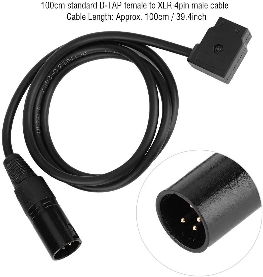 VBESTLIFE D-TAP 4Pin Male to Male Extension Adapter Cable for DSLR D-TAP female to XLR 4pin Elastic Cable 1M - Image 4