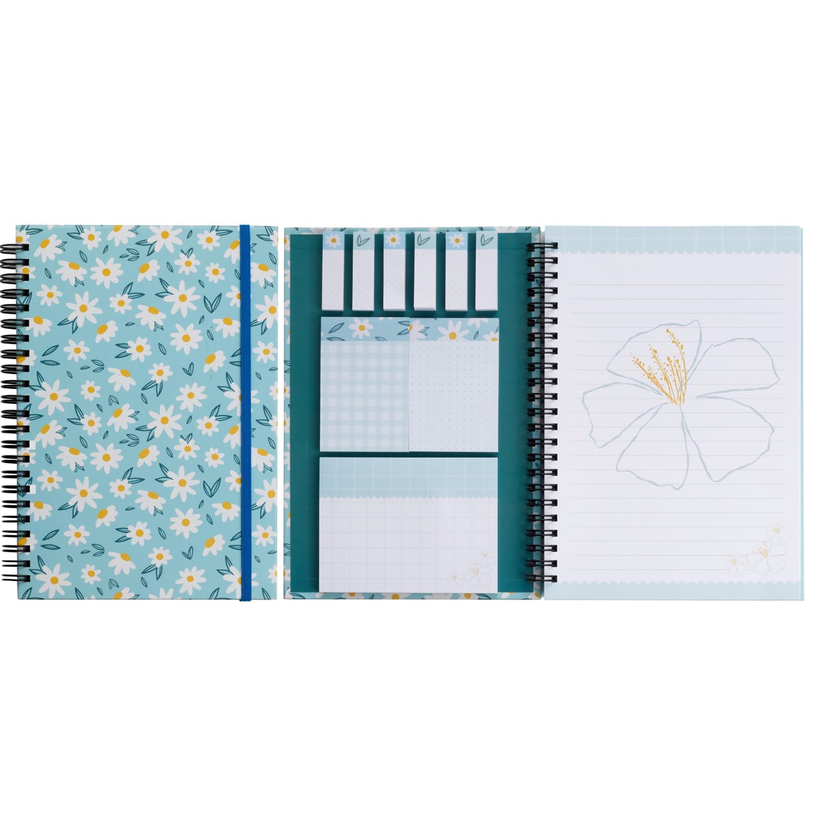 A5 Sticky Notebook,Each with 9 Pads of Decorated Sticky Notes and a Handy Notebook,Self-Stick Note Pads Teacher Appreciation Gift Writing Memo Pads School Office Supplies and Daily Life Organization