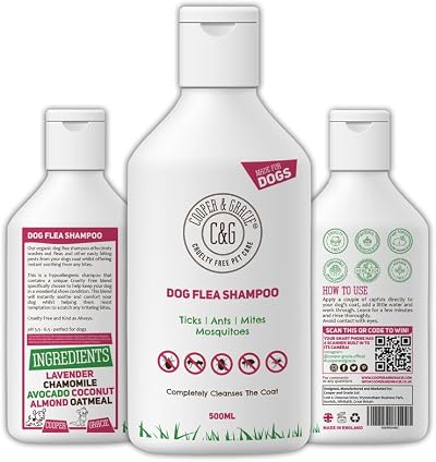 C&G Pets Dog Flea & Tick Shampoo 500ml — Medicated Cleansing Gentle Formula