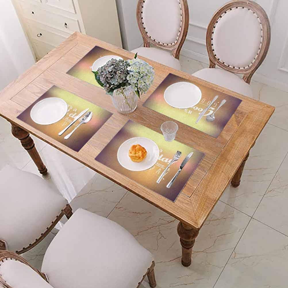 Stain Resistant Washable Table Mats Placemat, Motivational Good Day