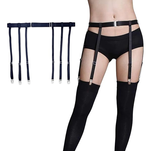 Goobester Mens Womens Elastic Nylon Waist Belt Garter Suspender Clip  Stockings Holder at Amazon Men's Clothing store