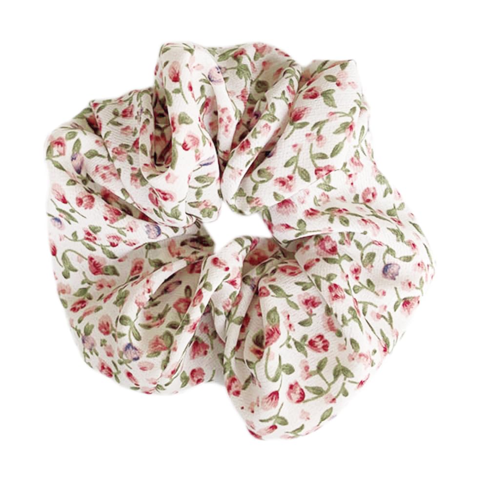 Hair Bobbles Scrunchies for Women, Comfortable Hair Bobbles Hair Accessories, Chiffon Organza Hair Rings, Hair Scrunchie, Large Hold Elastic Hair Wiggle for Girls and Women, Pink