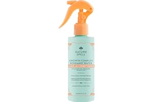 Nature Spell Rosemary Water Leave in Conditioner, Promotes Hair Growth, Heat Protection Spray, Detangling, Smoothes & Adds Shine, For All Hair Types, 5.07 Fl Oz
