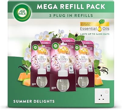 Air Wick Summer Delights Plug In Refills Pack of 3 Up to 300 Days