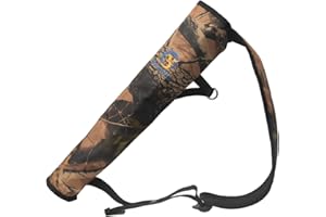 BowQier Archery Back Arrow Quiver Holder, Quiver for Archery Arrows, Tube Hip Quiver Waist Hanged Carry Bag - Adjustable Nylon Belt for Bow Hunting and Target Practicing for Youth and Adults