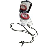 Alpine Mountain Gear Map Compass with Adjustable Declination, Sighting Mirror, Clinometer, and Luminous Markers &ndash; Essential Navigation Tool for Hiking, Backpacking, and Adventuring