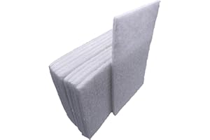 VSM 10-Pack: 6" x 9", White - Fine, Non-Woven Hand Pad, Rust and Oxidation Resistant, Multipurpose Abrasive Scrub Pad for Finishing and Cleaning