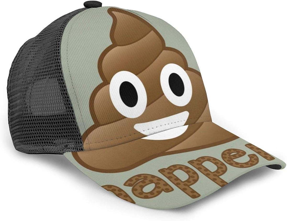 Dreamfy Unisex Baseball Cap Poo Poop Happens Emoji Funny Humor Toilet
