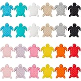 PH PandaHall 24pcs 12 Colors Turtle Silicone Focal Animal Silicone Loose Sea Turtle Beads for Keychain, Pen, Jewelry Making, Bracelet, Necklace Craft, 2mm Hole