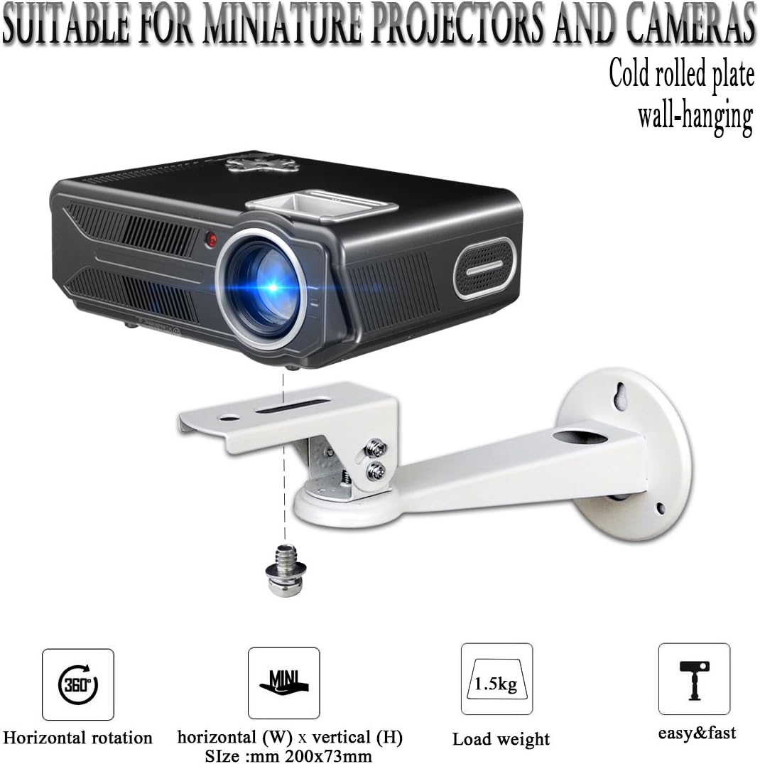 Angle Adjustable Projector Mount,LANMI Mini Projector Wall Mount, Projector Hanger with Load 11 lbs Length 7.87" 360 Degree: Electronics