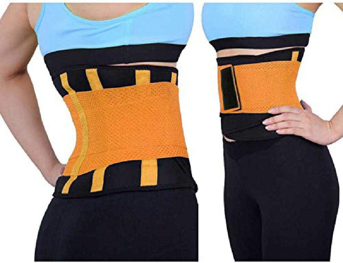 PU Beauty Women's Waist Trainer Body Shaper Belt, Orange, 3.2 Ounce