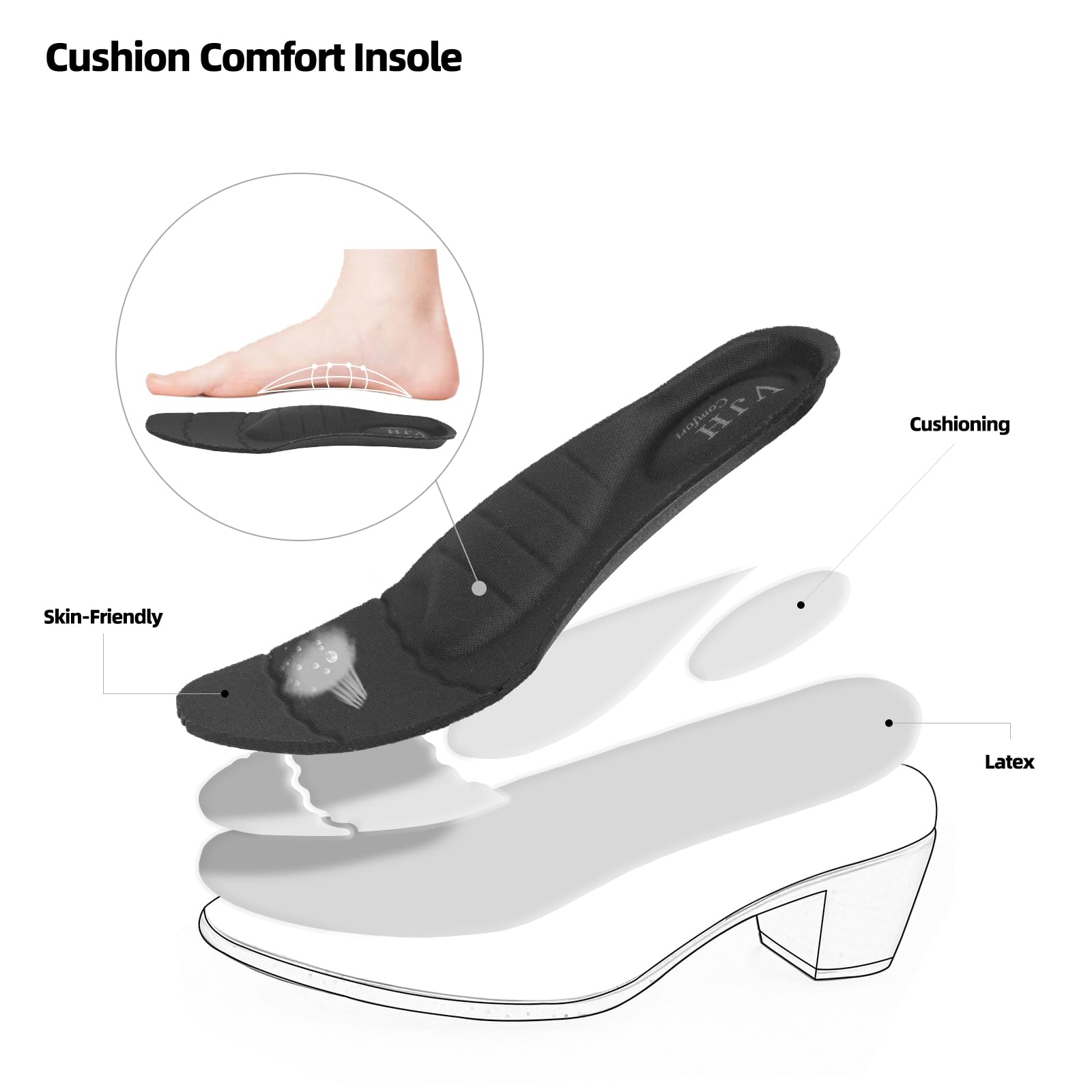 VJH confort Women's Mary Jane Pumps Low Block