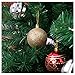36 Collectable Ball Ornaments Set for Christmas Tree Decoration Red and Gold with 18 Designs (60 mm, 2.36