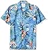 Amazon Brand - 28 Palms Men's Standard-Fit Tropical Vacation Shirt, Blue Bird of Paradise, Large