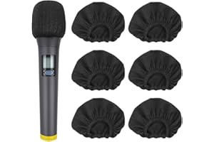 Disposable Microphone Covers - Black, 200-Pack (100 Twin Packs, Individually Wrapped) | Fits Standard Handheld Mics for Karao