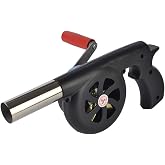 Sunglow Outdoor Cooking BBQ Fan Air Blower，Hand Crank Blowers， Barbecue Fire Bellows for Picnic Camping Stove Accessories
