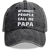 My Favorite People Call Me Papa Hat, Dad Hats for Men, Adjustable Daddy Cotton Birthday Embroidered Baseball Cap
