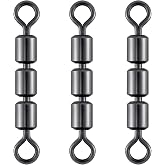 Dr.Fish High Speed 3 Roller Swivels, Bead Chain Barrel Swivels Fishing Tackle Trolling Rolling Leader Lure Connector Salmon Walleye Freshwater