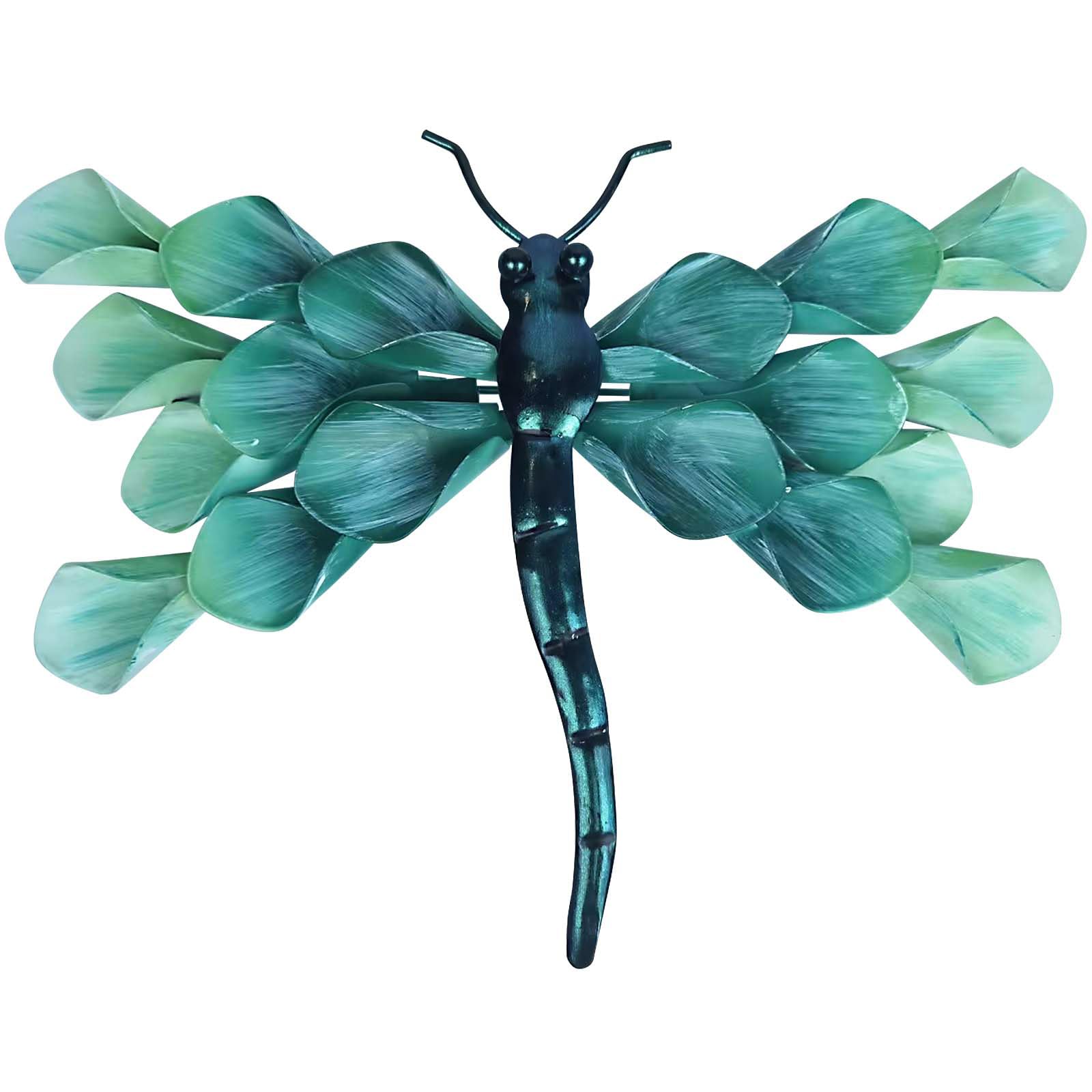 Liffy Metal Dragonfly Wall Decor Handmade - Outdoor Metal Wall Art Decor for Patio Garden Fence Living Room, Bedroom, Dragonfly Gifts