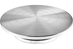 HighFree 12 Inch Sculpting Wheel, Large Double-Sided Pottery Turntable, Aluminum Alloy Silent Rotating Banding Wheel for Ceramic Clay Sculpting, Cake Decor, Paint Spraying, Craft Projects