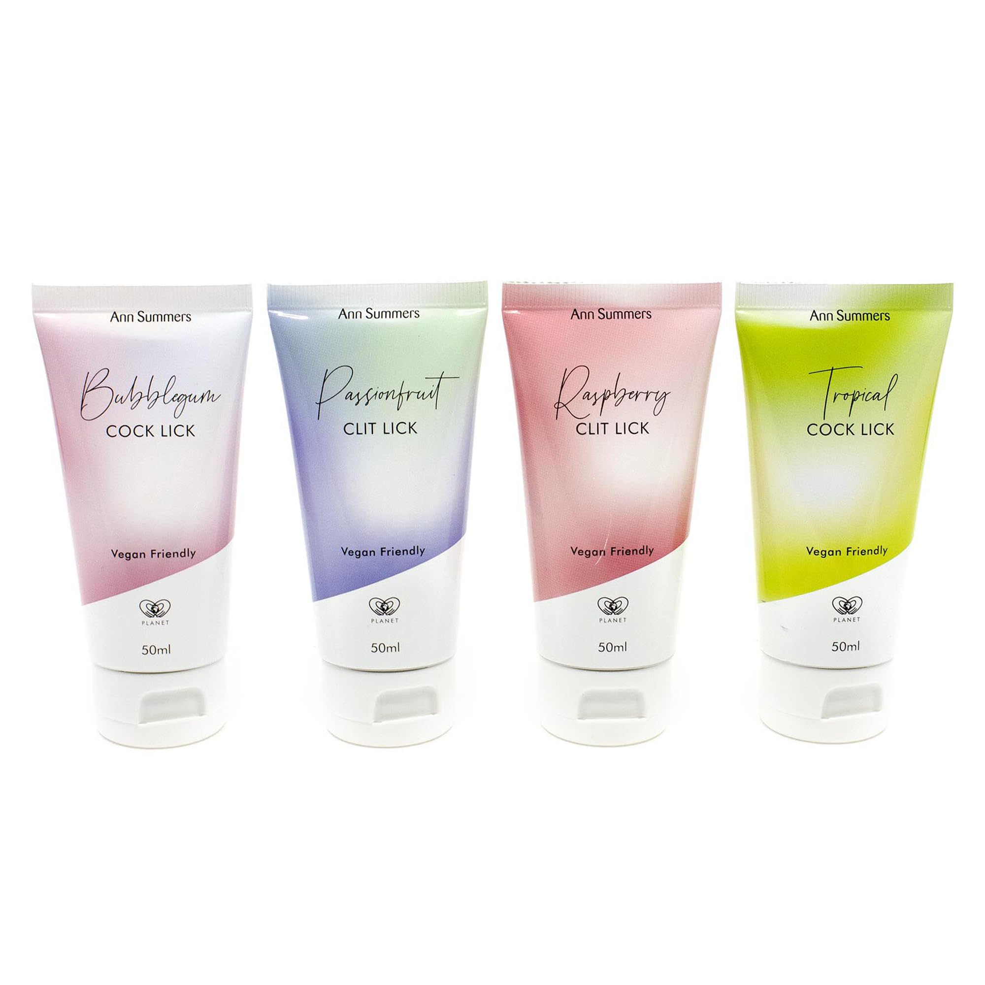 Ann Summers Clit Lick Flavoured Lube Gift Set – 4 x 50ml Lube for Oral Pleasure (Raspberry, Bubblegum, Passionfruit, Tropical) – Sugar-Free, Skin-Kind & Travel-Friendly Lubricant Gel