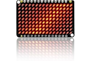Treedix PWM LED Matrix Driver IS31FL3731 and 9x16 Grid LEDs for Arduino DIY Kits (Red)